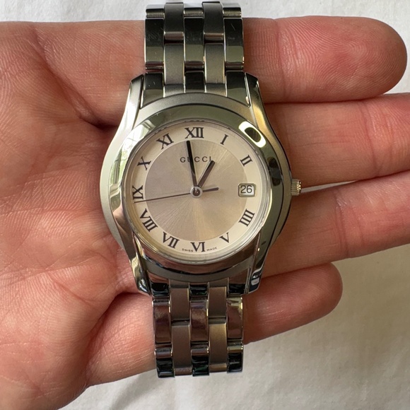 Authentic Gucci G-Timeless Stainless Steel Watch – Roman Numerals | With Box - Picture 3 of 4